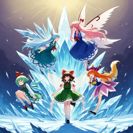 Colorful Fairies and Jesters in Wonderland