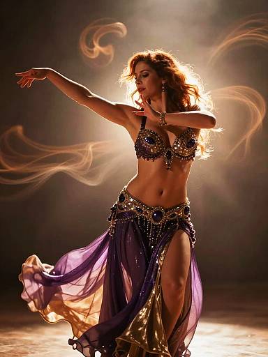 Amethyst Belly Dance in Motion