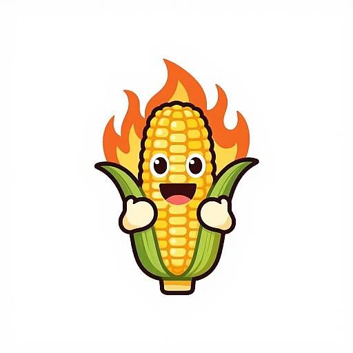 Charcoal-Grilled Corn Logo Design