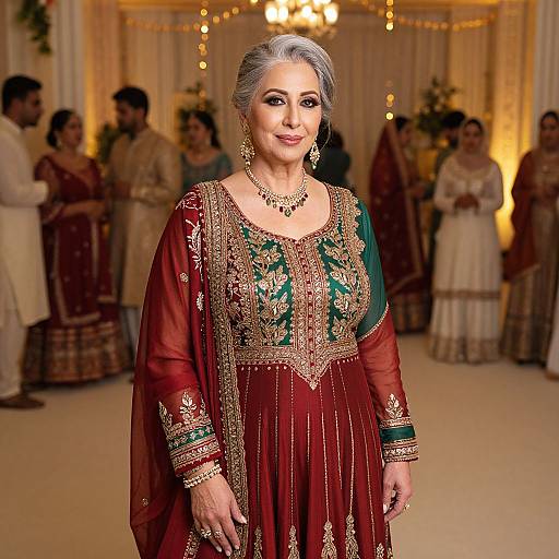 Regal Pakistani Woman at Wedding Reception