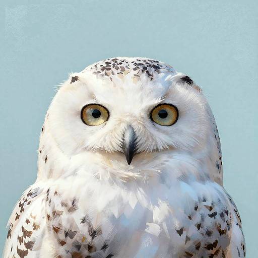 Elegant Snowy Owl Digital Portrait