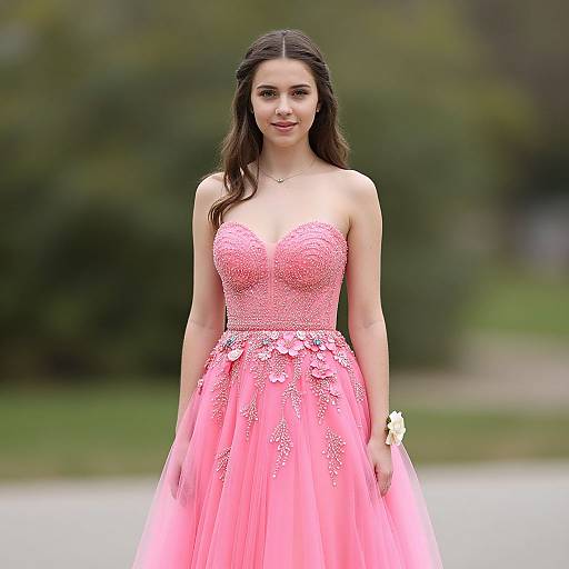 Bright Outdoor Prom Dress Portrait