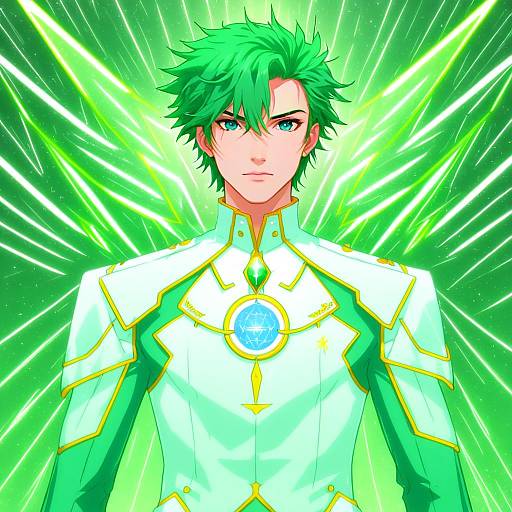 Illustration of Allelujah haptism, gundam in the style of Mosho