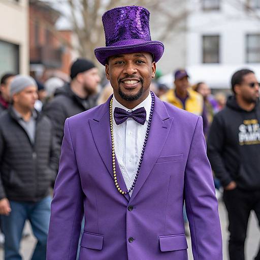 Adult Mardi Gras Purple Costume