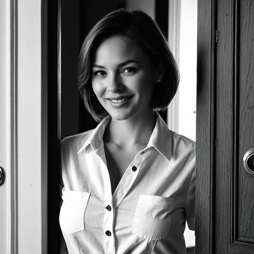 Realistic Monochrome Portrait of a Girl
