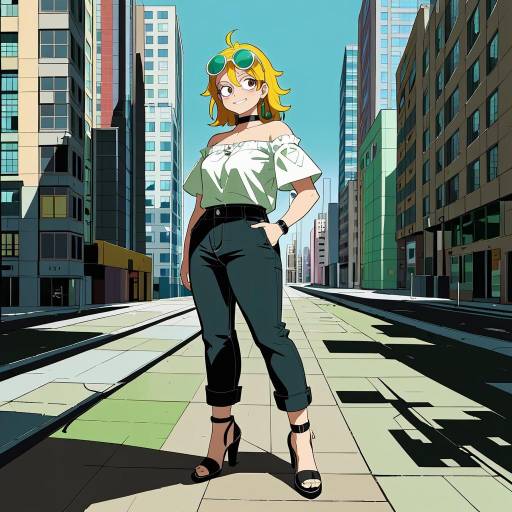 Confident Girl in Urban My Hero Academia Style