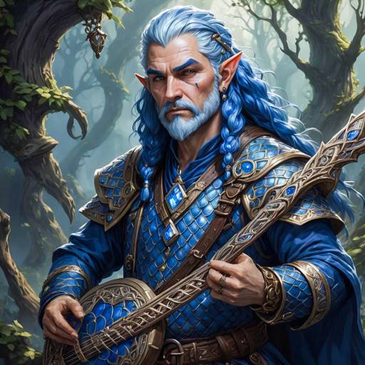 Mystical Gnome Bard with Sinister Aura