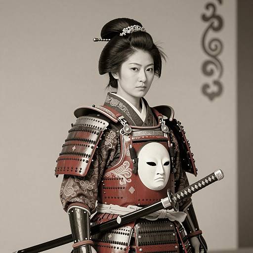 Elegance in Armor: A Japanese Warrior