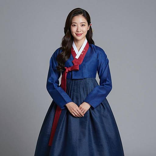 Elegant Korean Hanbok Portrait Photography