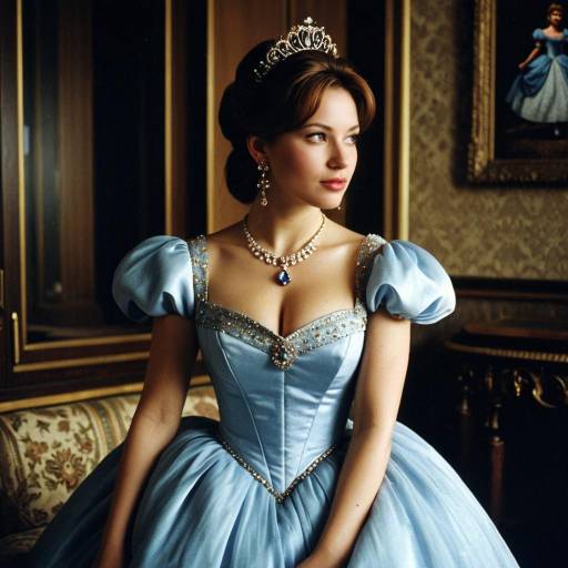Adult Cinderella in Blue Ball Gown