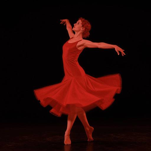 Red Dress Dancing Woman Illustration