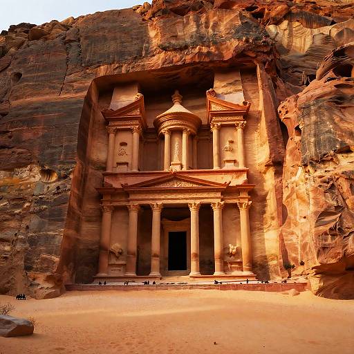 Petra Al Khazneh Facade Reimagined by Frank Lloyd Wright