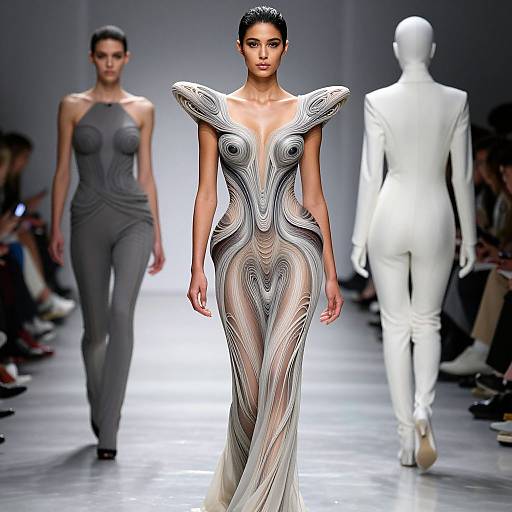 Futuristic Arabian Woman in Designer Dress