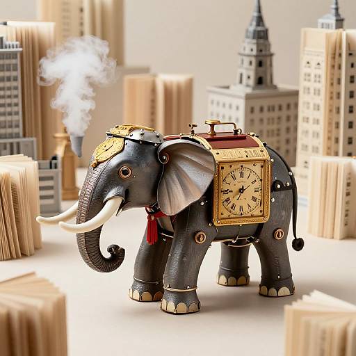 Clockwork Elephant in Whispering City