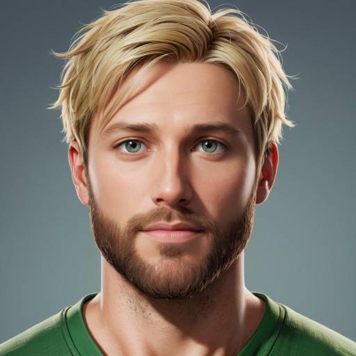 Portrait of Young Blonde Man with Beard