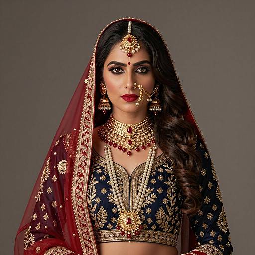 Elegant Indian Jodhpuri Wedding Portrait