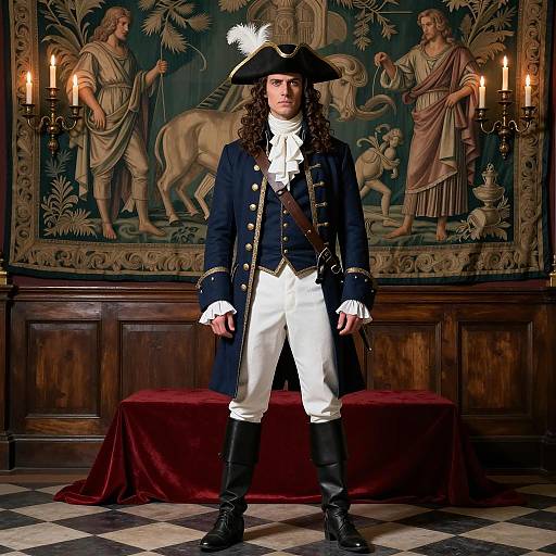 Elegant 18th Century Pirate Costume Portrait