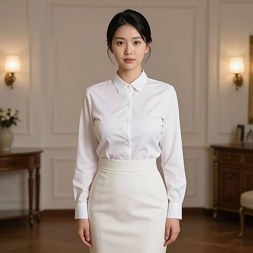 Elegant Studio Portrait of Woman