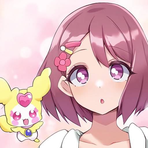 Illustration of Hanadera nodoka, healin' good precure in the style of Brll