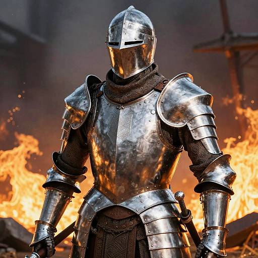 Sci-Fi Chrome Chest Plate Knight