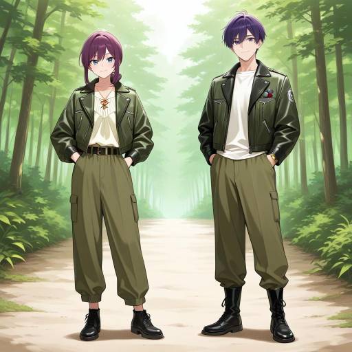 Twin Siblings in Stylish Attire Twin Siblings in Stylish Attire