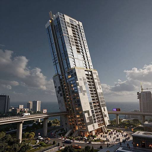 Futuristic Floating High-Rise Design