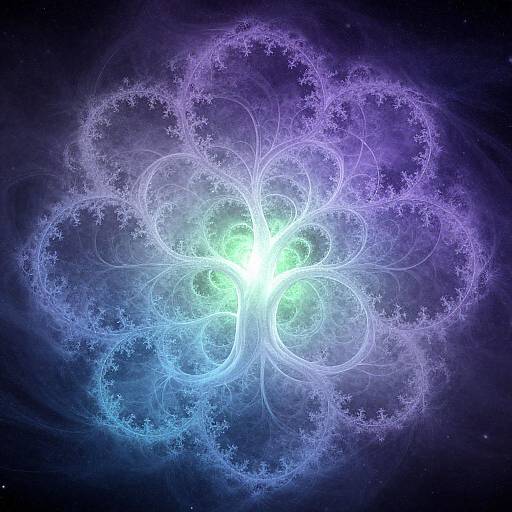 Ethereal Fractal Tree in Cosmic Landscape