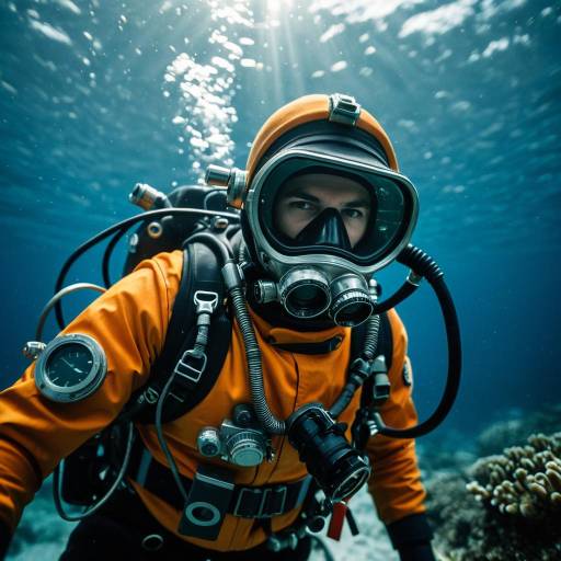 Retro Deep-Sea Diver in Soft Focus