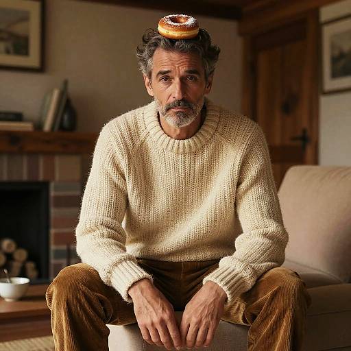 Doughnut Bun Style in Rustic Cabin