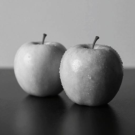 Surreal Monochrome Apple Photography