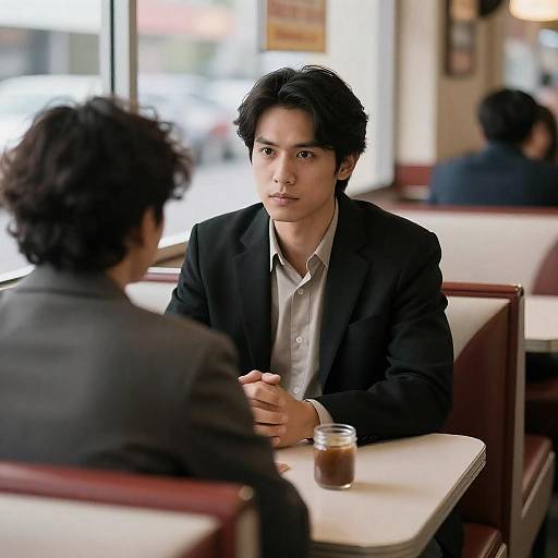 Serious Conversation in a Diner Booth