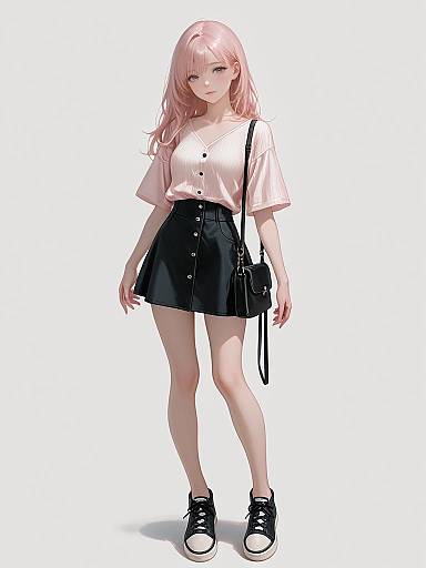 Casual Chic Woman Full Body Portrait