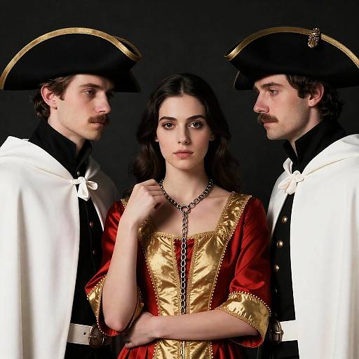 Elegant Gathering in Dark Atmosphere