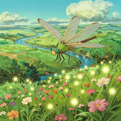 Whimsical Dragonfly Adventure Portrait