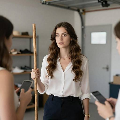 Women in Garage: Focus and Contrast