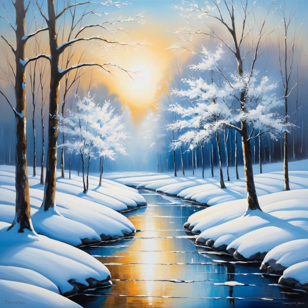 Enchanting Winter Morning Painting