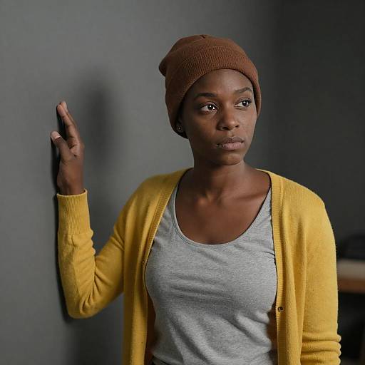 Serious Portrait in Dim Lighting