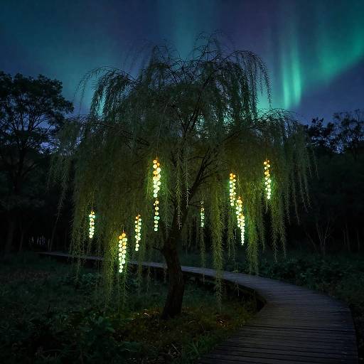 Bioluminescent Willow with Jellyfruits