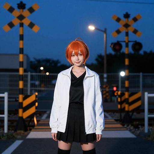 Adachi Rei at Midnight Railway Crossing