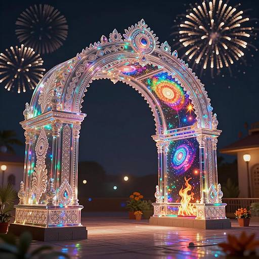 Stunning Navratri Festival in Glass Art