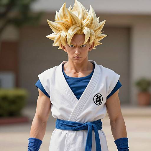 Blonde Super Saiyan Male in Goku Costume