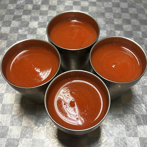 Shiny Metallic Cups with Glossy Liquid