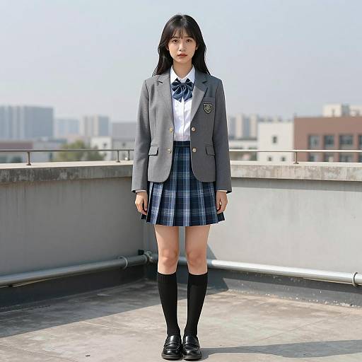 Business Chic on a City Rooftop