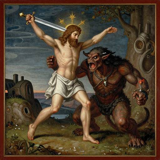 Medieval Jesus vs Monster Battle
