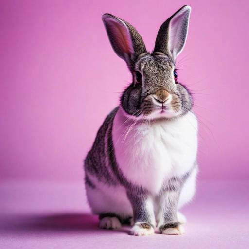 Solo Rabbit with Gradient Background