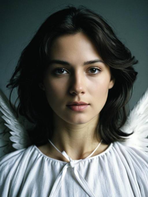 Photorealistic Close-Up of Angelic Woman