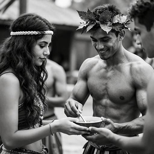 Muscular Man and Woman in Nature