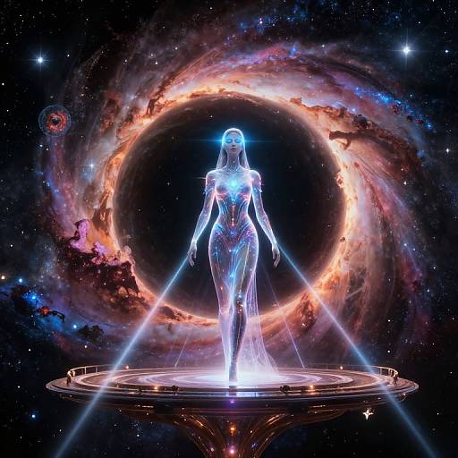 Galaxy Empress Above Black Hole