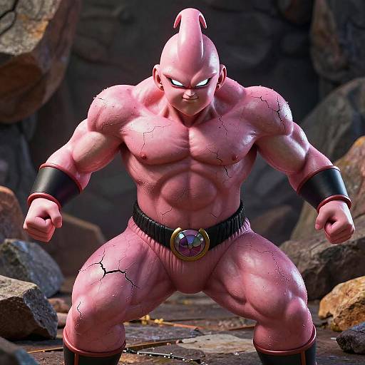 Hyper-Realistic Majin Buu Battle Stance