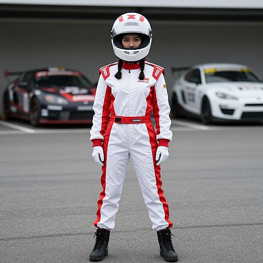 Race Car Girl in Racing Suit